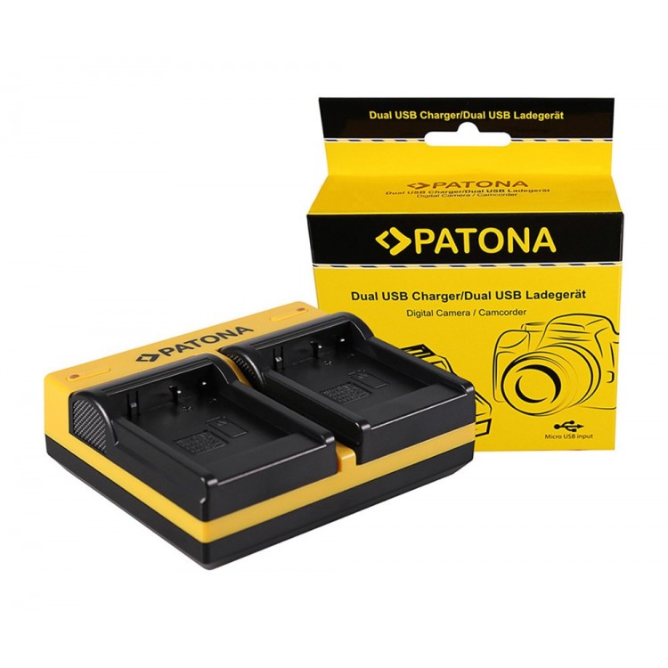 PATONA Dual charger for Panasonic DMW-BLE9E BLH7E Lumix DMCGF3 DMC-GF3 DMCGF3CK incl. Micro-USB cable