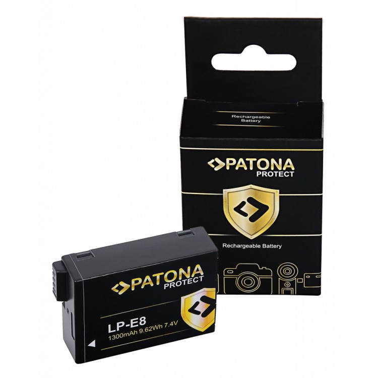 PATONA PROTECT Battery f. Canon EOS 550D 600D 650D 700D LPE8 LP-E8 LP-E8+