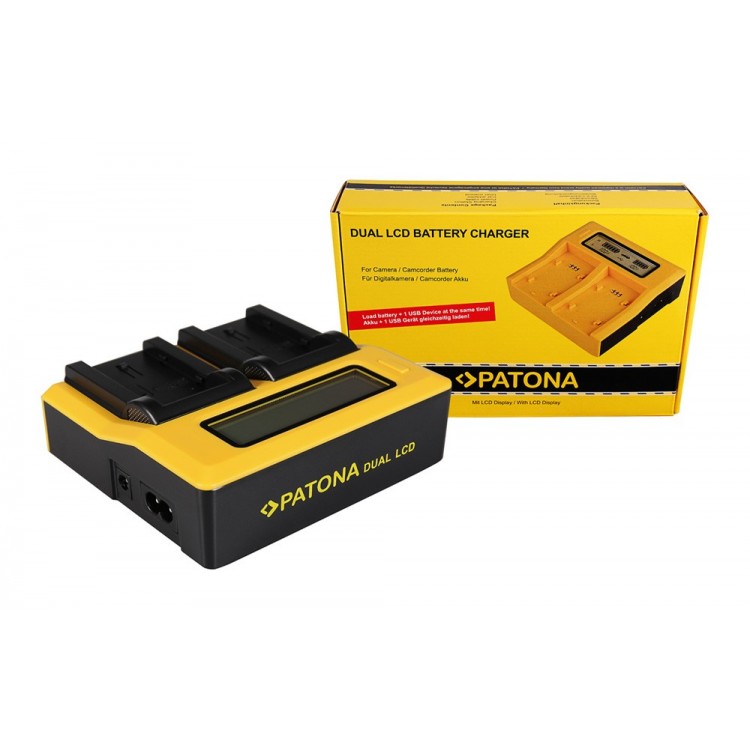 PATONA Dual LCD USB Charger for JVC BNVF808 BN-VF808 BNVF808U BN-VF808U