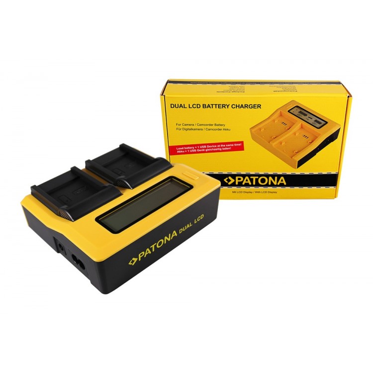 PATONA Dual LCD USB Ladegerät f. Samsung SLB-0937 Digimax  CL5 L730 L830 NV33 NV4 PL10