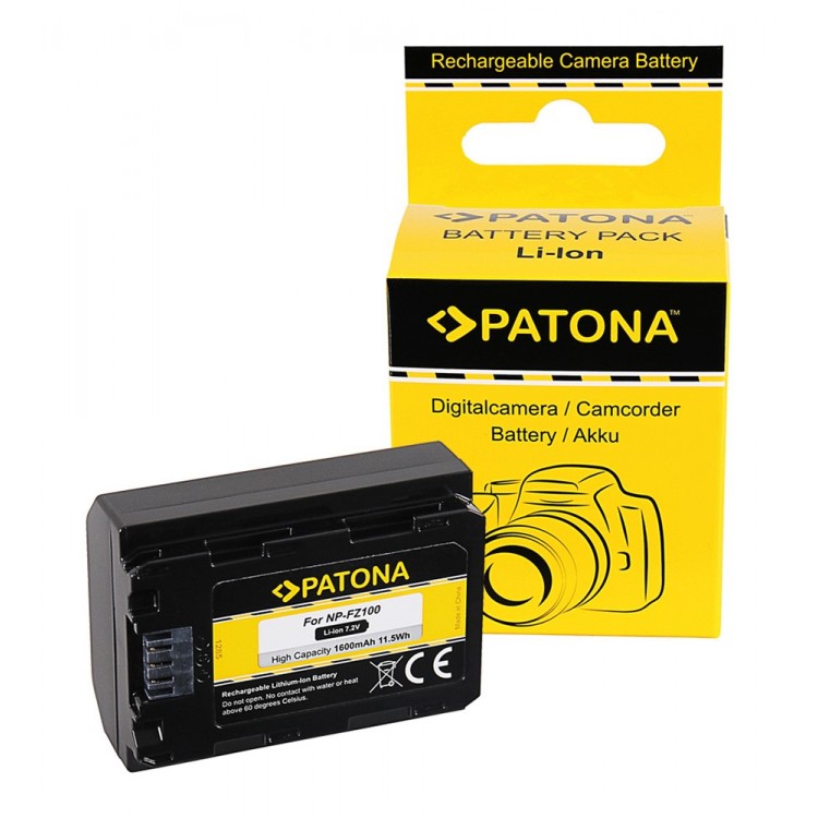 PATONA Battery f. Sony NP-FZ100 A7 III A7M3 Alpha 7 III A7 R III A7RM3 Alpha 7 R III A9 Alpha 9 FZ100