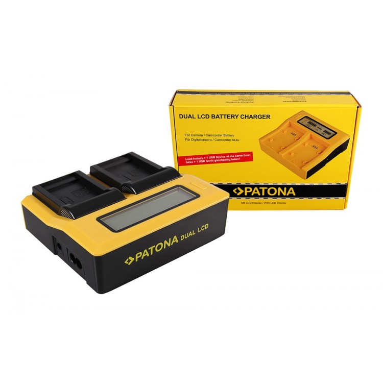 PATONA Dual LCD USB Ladegerät f. Samsung SLB-0837B IA-BH130C IA-BH130LB Digimax i85 L74 wide