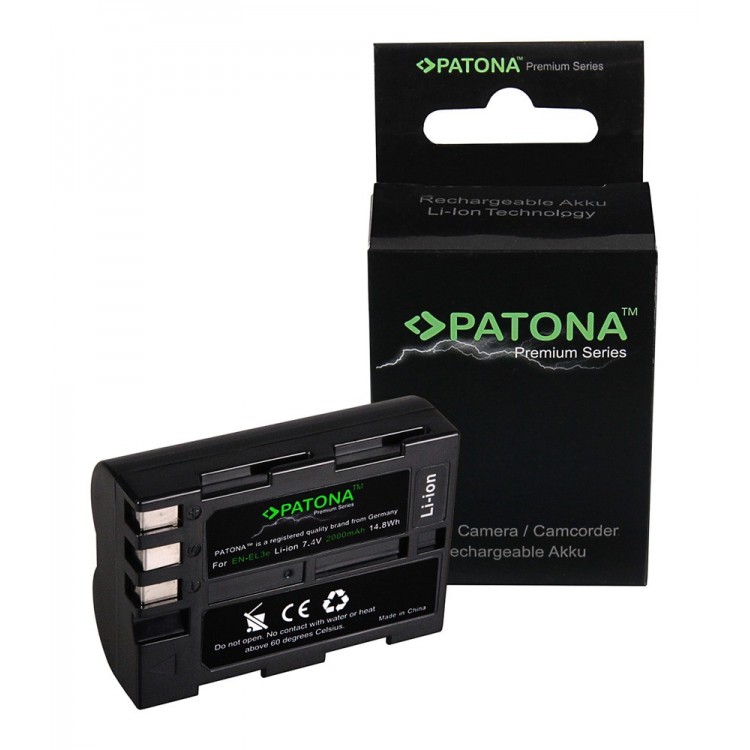 PATONA Premium Battery f. NIKON D700 D300 D200 D100 D80 D70 D50 EN-EL3e