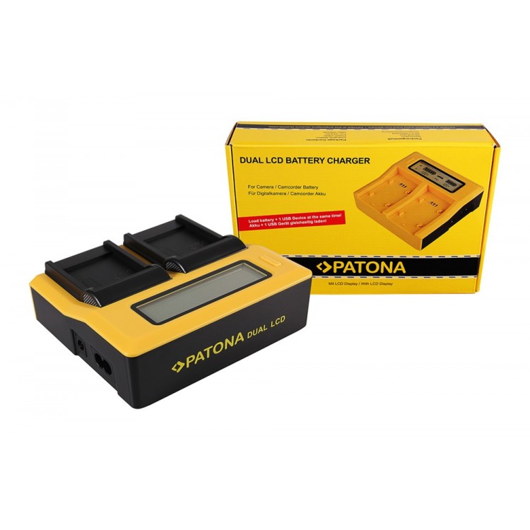 PATONA Dual LCD USB Ladegerät f. Samsung SLB-07A TL TL100 TL210 TL220 TL225 TL90 SLB-07A PL150