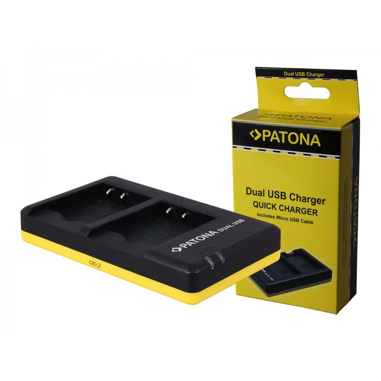PATONA Dual Quick-Charger f.Sony NP-BN1 BN1 incl. Micro-USB cabel