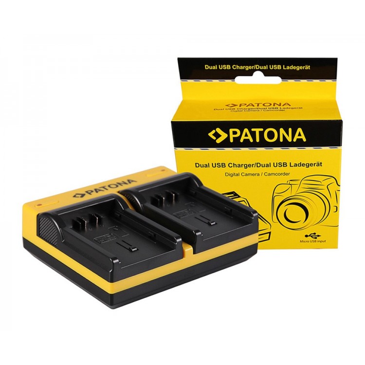 PATONA Dual Ladegerät f. Panasonic VBN130 260 HC HCX920M VBN130 260 HDC HC-X920M inkl. Micro-USB Kab