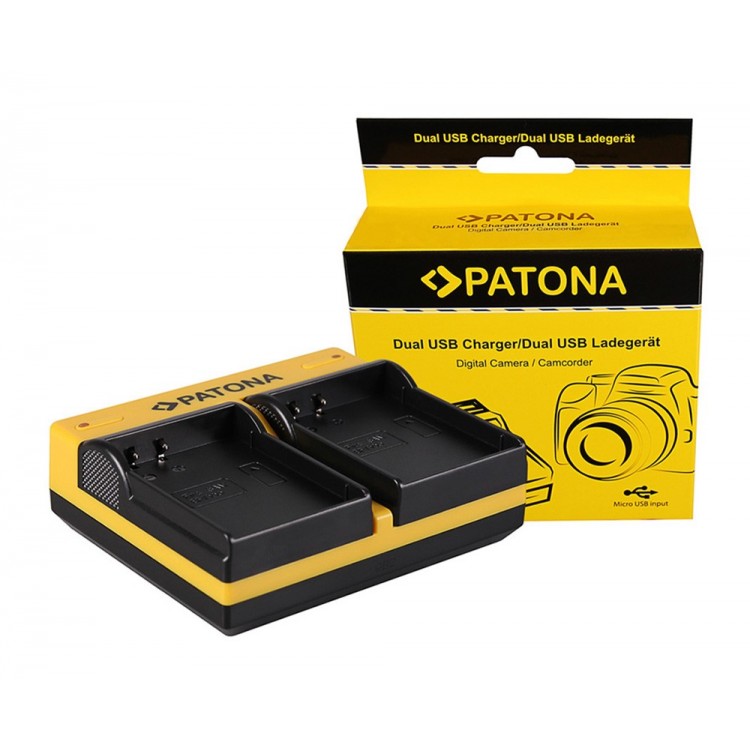 PATONA Dual Ladegerät f. Samsung BP1900 NX1 NX-1 inkl. Micro-USB Kabel