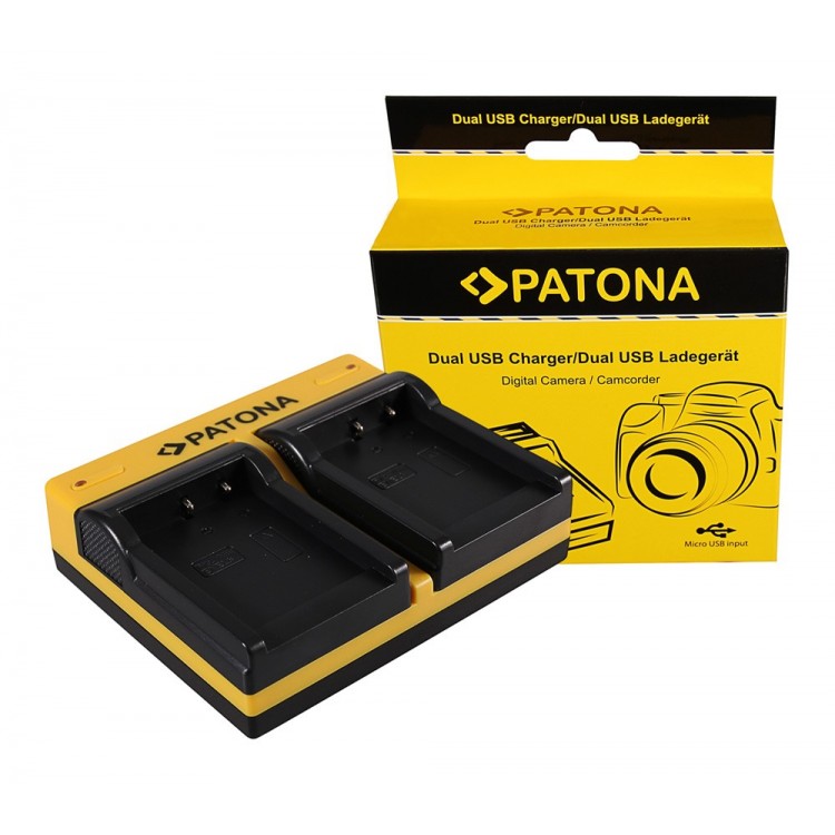 PATONA Dual Ladegerät f. Nikon EN-EL8 CoolPix P1 P2 S1 S2 S3 S5 S6 S7 S7c S9 inkl. Micro-USB Kabel