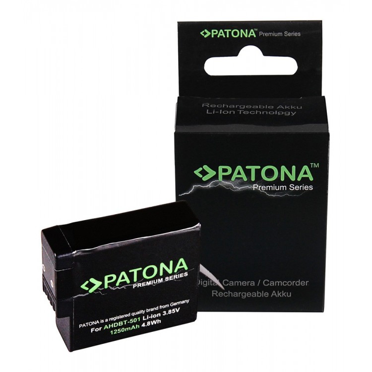 PATONA Battery f. GoPro Hero 5 Black AABAT-001 AHDBT-501 Hero 6 Hero 7