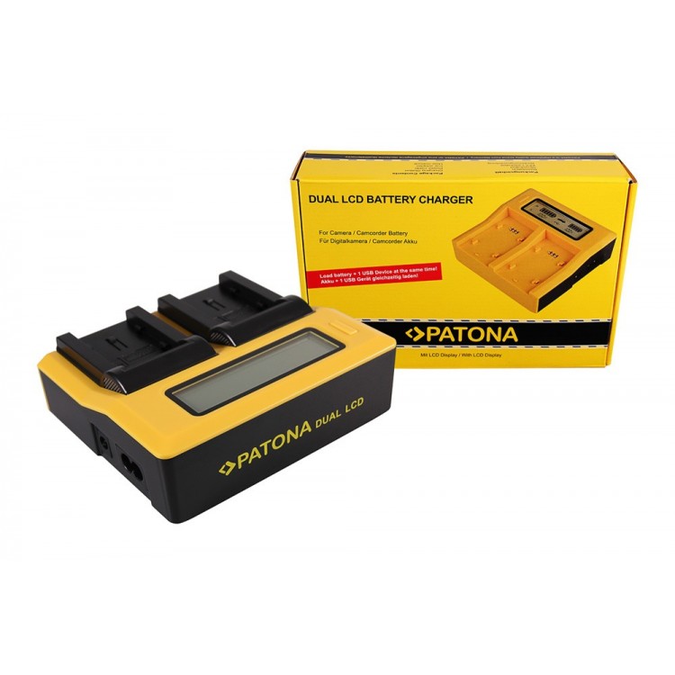 PATONA Dual LCD USB Ladegerät f. Samsung BP-70A ST60 ST61 ST70 ST71 mit LCD-Display