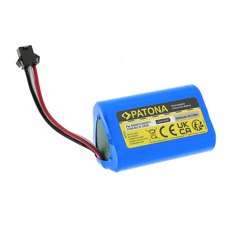 PATONA Battery f. Ecovacs Deebot D36A D36B D36B D36C D36E DA60 DA611 DB35