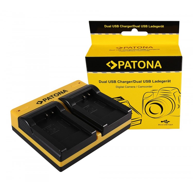 PATONA Dual Ladegerät f. Pentax D-LI88 Optio H90 P70 P80 W90 WS80 D-LI88 D-LI88 SANYO inkl. Micro-US