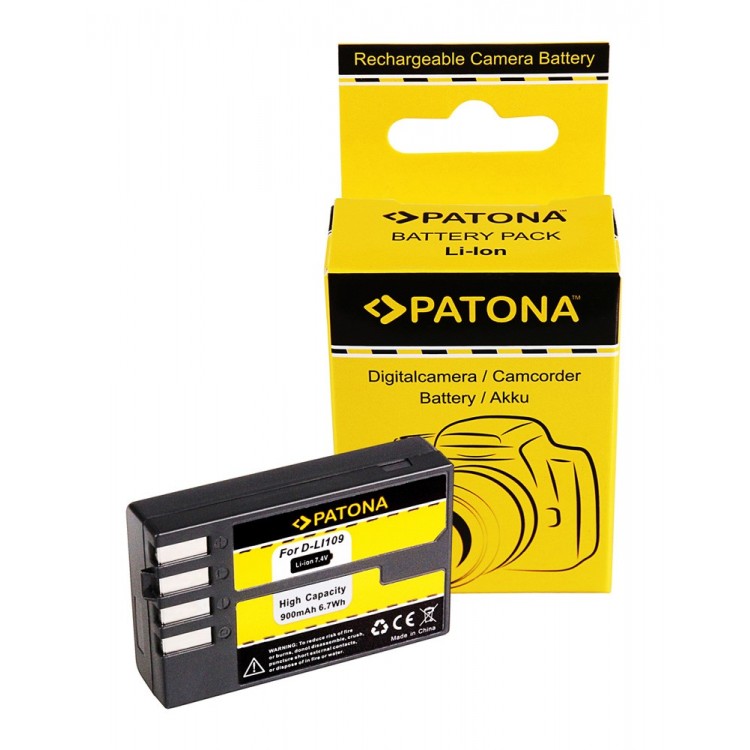 PATONA Battery f. Pentax D Li109 D-Li109 K30 K-50 K-500 K2 K-2 K-R KR