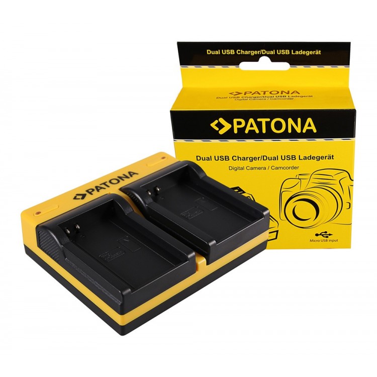 PATONA Dual Ladegerät f. Contour GPS Contour CT-3650 HD 1080P inkl. Micro-USB Kabel