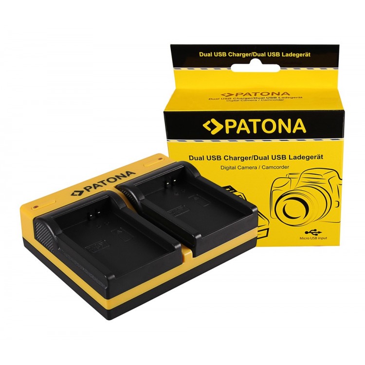PATONA Dual Ladegerät f. Samsung BP1310 NX10 NX100 NX11 inkl. Micro-USB Kabel
