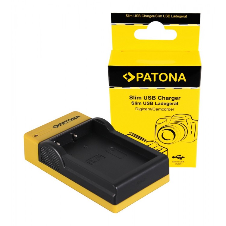PATONA Slim micro-USB Charger f. Nikon EN-EL9 D40 D40x D5000 D60