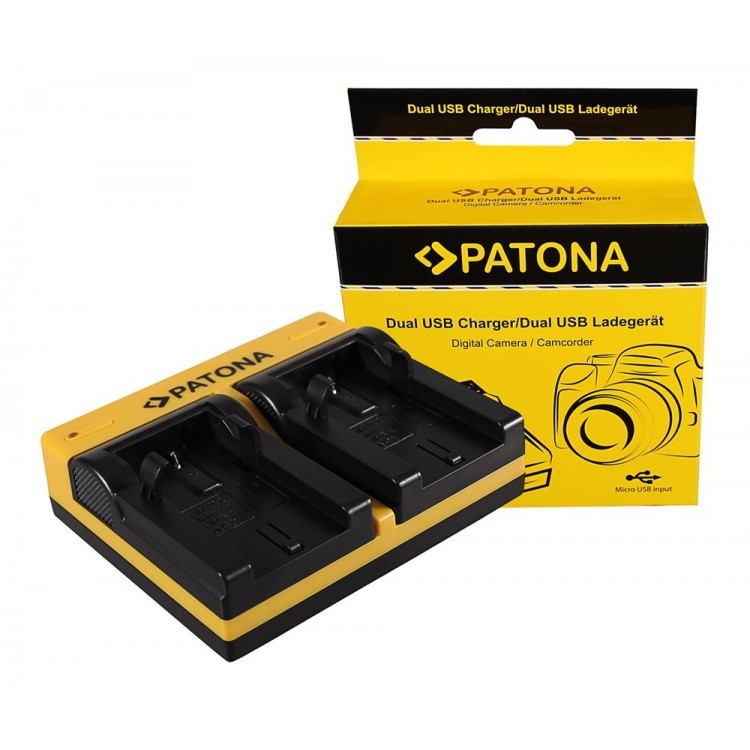 PATONA Dual Ladegerät f. Kodak Klic-8000 DB-50 Easyshare Z1012 IS Z1085 IS Z1485 IS Z612 inkl. Micro