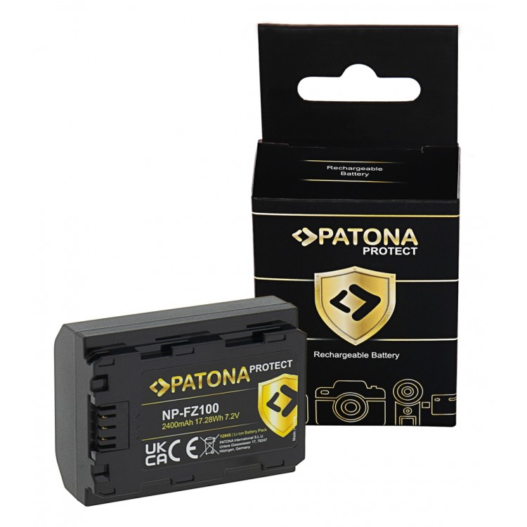 PATONA PROTECT Battery f. Sony NP-FZ100 A7 III A7M3 Alpha 7 III A7 R III A7RM3 Alpha 7 R III A9 Alpha 9