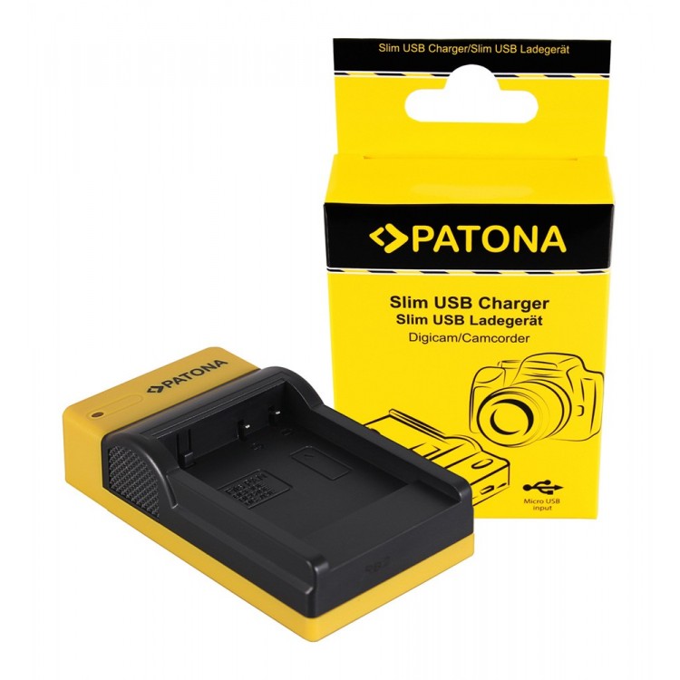 PATONA Slim micro-USB Charger f. Panasonic DMW-BCF10E Lumix DMC-FS7 DMCLX5 DMCLX5 DMC-LX5