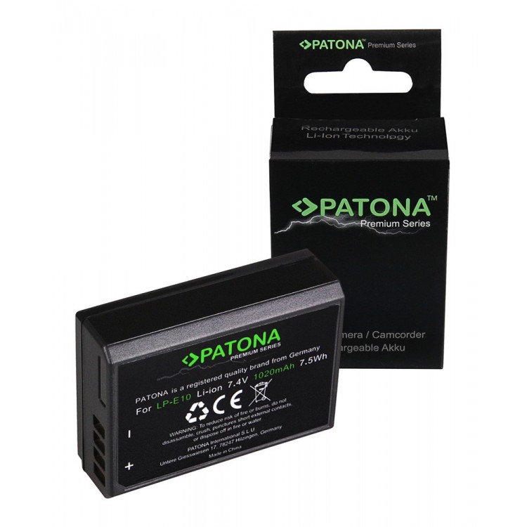 PATONA Premium Battery f. CANON LP-E10 LPE10 EOS1100D EOS 1100D 1200D