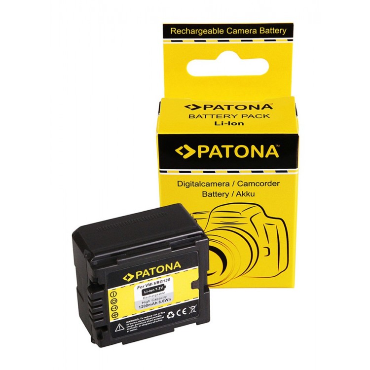 PATONA Battery f. Panasonic VW-VBG130 compatible to VW-VBG070 VW-VBG260
