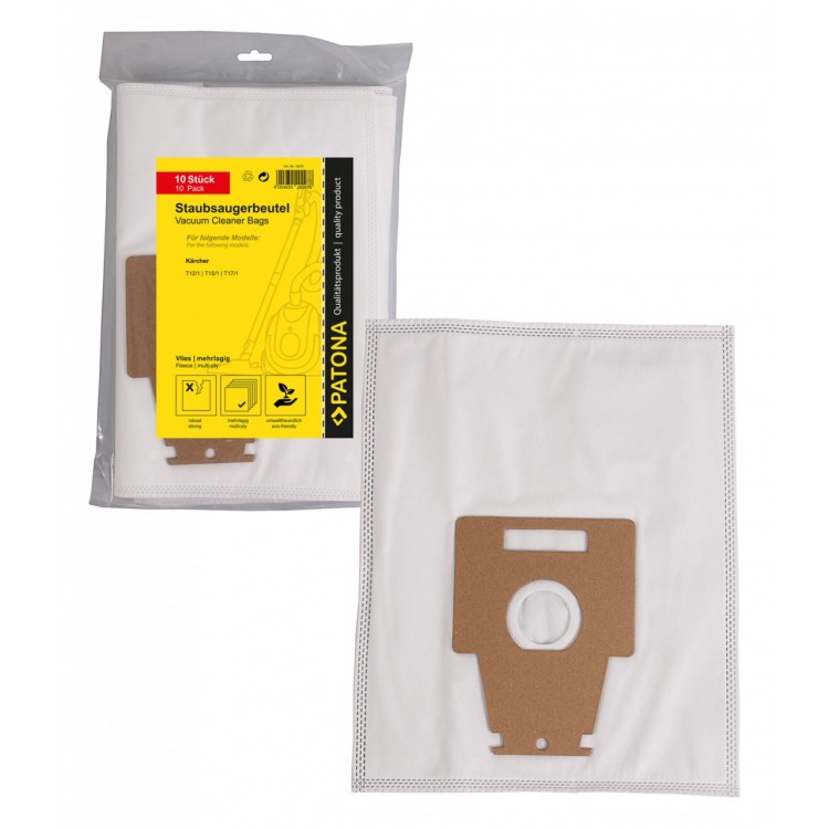 PATONA 10 vacuum cleaner bag multi layer fleece incl. Microfilter f. Bosch Typ P